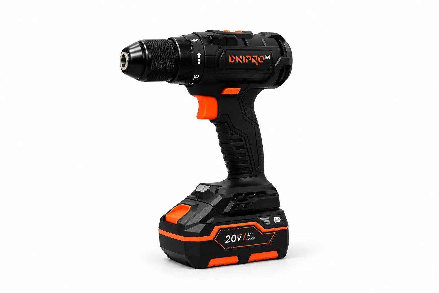 Kit DNIPRO-M CD-200BC ULTRA 20V, 60 Nm, Brushless + 2 acumulatori BP-240 4Ah + încărcător rapid FC-230