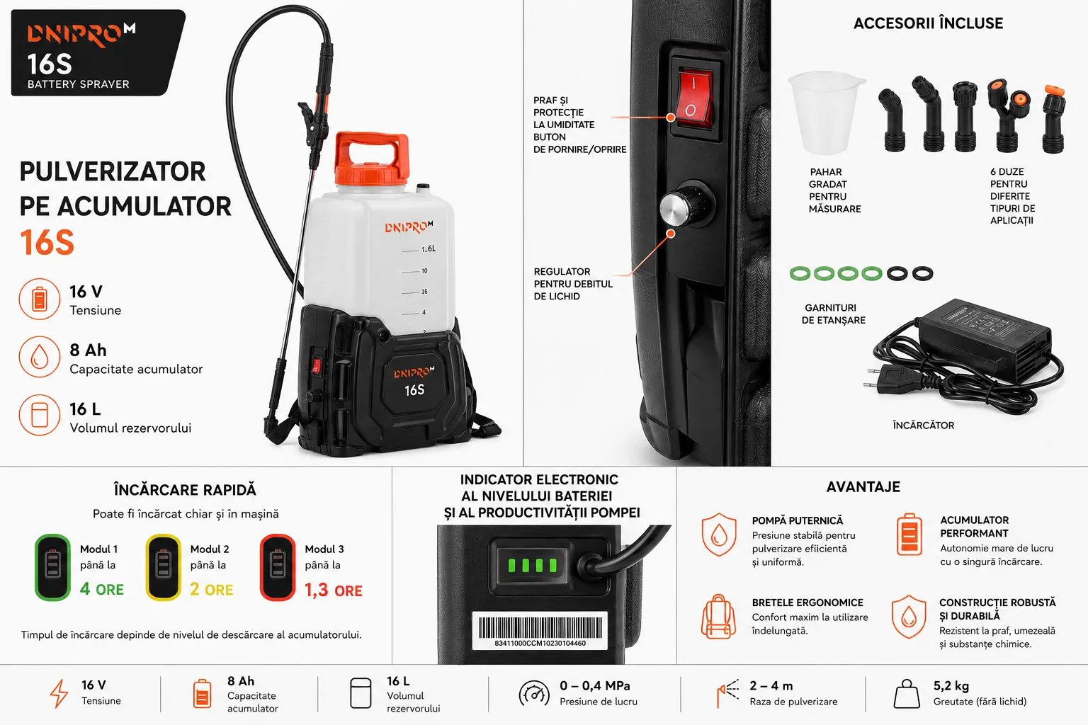 Pulverizator cu acumulator Dnipro-M 16S — imagine 2
