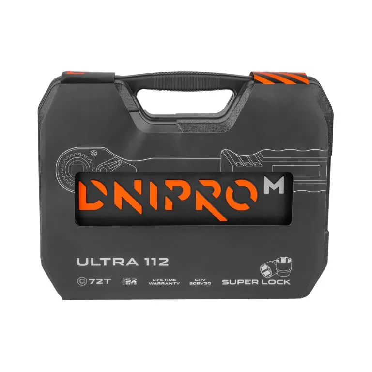 Set de scule Dnipro-M ULTRA (112 buc.) Super Lock, S2 — imagine 3